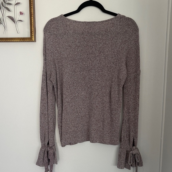 Lucky Brand Women's Ribbed Knit Top with Bell Sleeves S - Picture 4 of 4